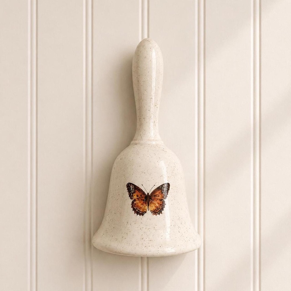 Vintage Ceramic Butterfly Bell
